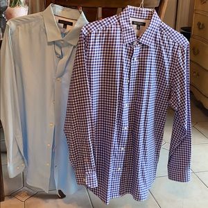 2 banana republic button down dress shirts